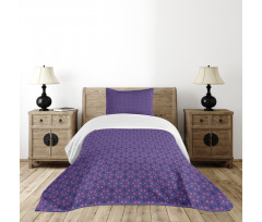 Flowers Lattice Repetition Bedspread Set