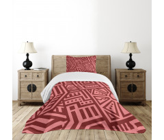 Angled Lines and Dots Bedspread Set