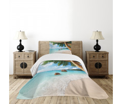 Exotic Palm Tree Ocean Bedspread Set