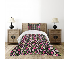 Petals Leaves and Stalks Bedspread Set