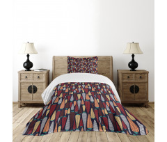 Root Vegetable Design Doodle Bedspread Set