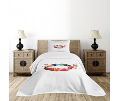 Butterfly and Music Note Bedspread Set