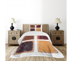 Breafast Toast Design Bedspread Set