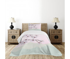 Motifs with Trees Bedspread Set