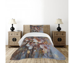 Oil Painting Cherry Bedspread Set