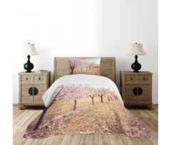 Pastel Idyllic Motif Bedspread Set