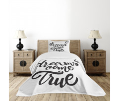 Dreams Come True Lettering Bedspread Set