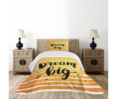 Horizontal Ombre Line Design Bedspread Set