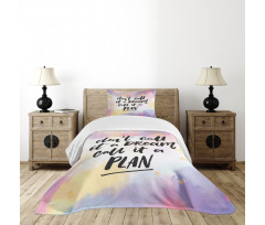 Hand-written Style Watercolor Bedspread Set