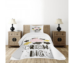 Unicorn in the Sky with Stars Bedspread Set