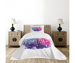 Words with Stars Watercolors Bedspread Set