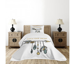 Tribal Arrow with Feathers Bedspread Set