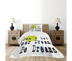 Message Typographic Pattern Bedspread Set