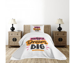 Positive Inspirational Words Bedspread Set