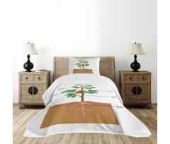 Parts of a Tomato Plant Bedspread Set