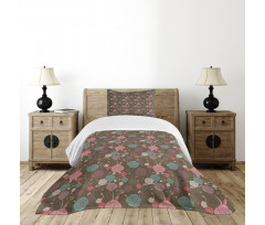 Romantic Roses and Dragonfly Bedspread Set