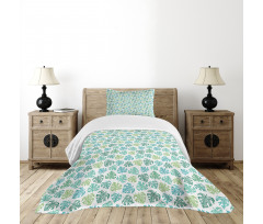 Exotic Theme Tropic Leaves Bedspread Set