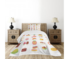 Dessert Concept Sketches Bedspread Set