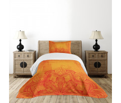 Feather Leaves Triangular Bedspread Set