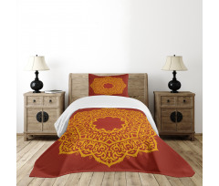 Aztec Style Painting Vivid Bedspread Set