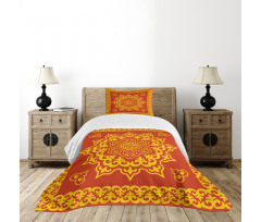 Oriental Round and Square Bedspread Set