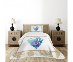 Aquatic Cockleshell Bedspread Set