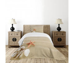 Exotic Seashells with Sand Bedspread Set