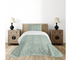 Chaotic Doodle Ocean Starfish Bedspread Set