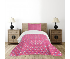 Abstract Flowers Bedspread Set