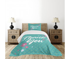 Flowers Design Bedspread Set