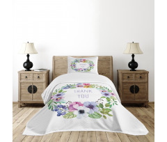 Spring Wreath Simple Word Bedspread Set