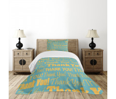 Appreciation Artwork Text Bedspread Set