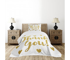 Repeating Mini Hearts Bedspread Set