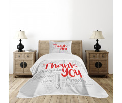 Appreciation Merci Danke Bedspread Set