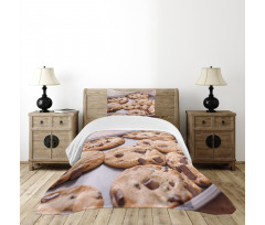 Chocolate Snacks on a Tray Bedspread Set