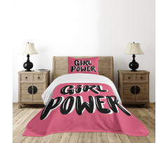 Chunky and Pop Text Bedspread Set