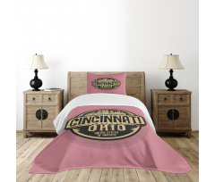 Stamp with Funky Font Bedspread Set