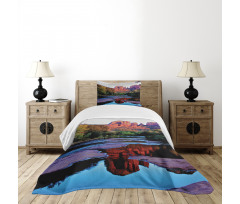 Majestic Cliffs Dawn Photo Bedspread Set