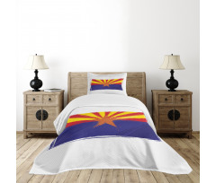 Grunge Design State Flag Bedspread Set