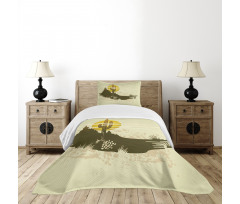 Dramatic Saguaro and Sun Bedspread Set