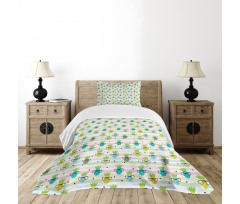 Funny Pineapple Glasses Bedspread Set