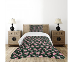 Spotted Fungi and Hedgehog Bedspread Set