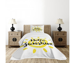 Spiral Sun Motif Bedspread Set