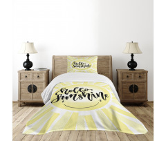 Modern Typography Bedspread Set