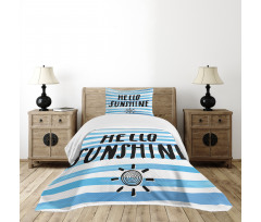 Typographic Stripes Bedspread Set