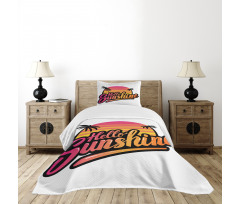 Sixties Style Colors Bedspread Set