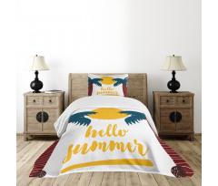 Calligraphy Hello Summer Bedspread Set