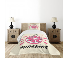 Vacation Retro Words Bedspread Set