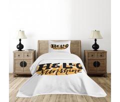 Funny Hand Lettering Bedspread Set