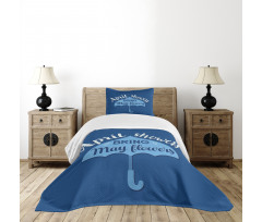 Umbrella Words April and May Bedspread Set